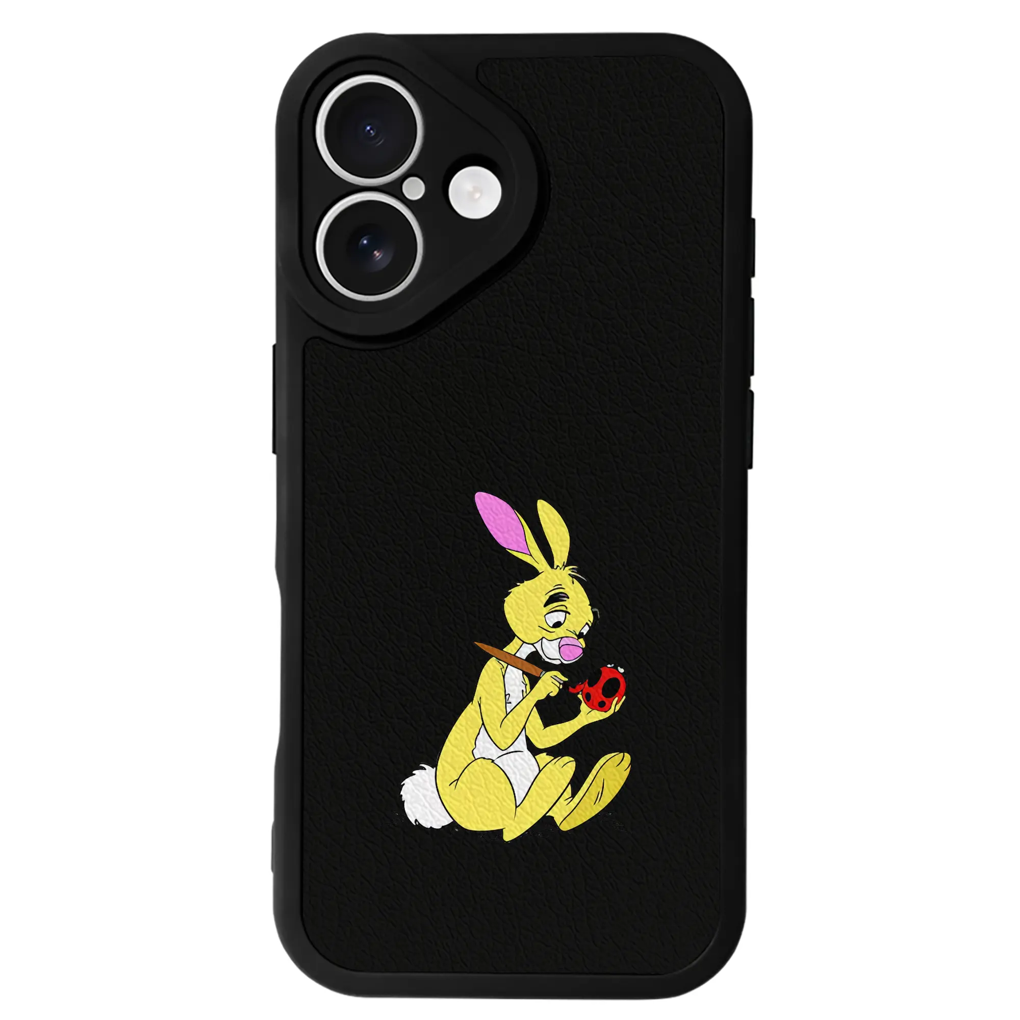 プーさん グッズ ラビット - IPhone 16シリーズ対応 ・ シリコンスマホケース ・ レザー調 ・ 高精度フィット ・ 耐衝撃 ・ ワイヤレス充電対応 ・ 精密カット